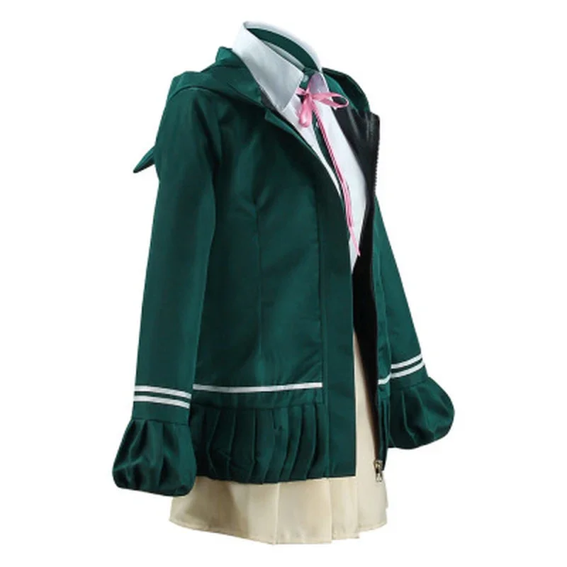 Nanami Chiaki Anime Cosplay Fantasia, Danganronpa, Uniforme de Estudantes do Ensino Médio, Saia Curta, Gato Mochila, Uniforme JK