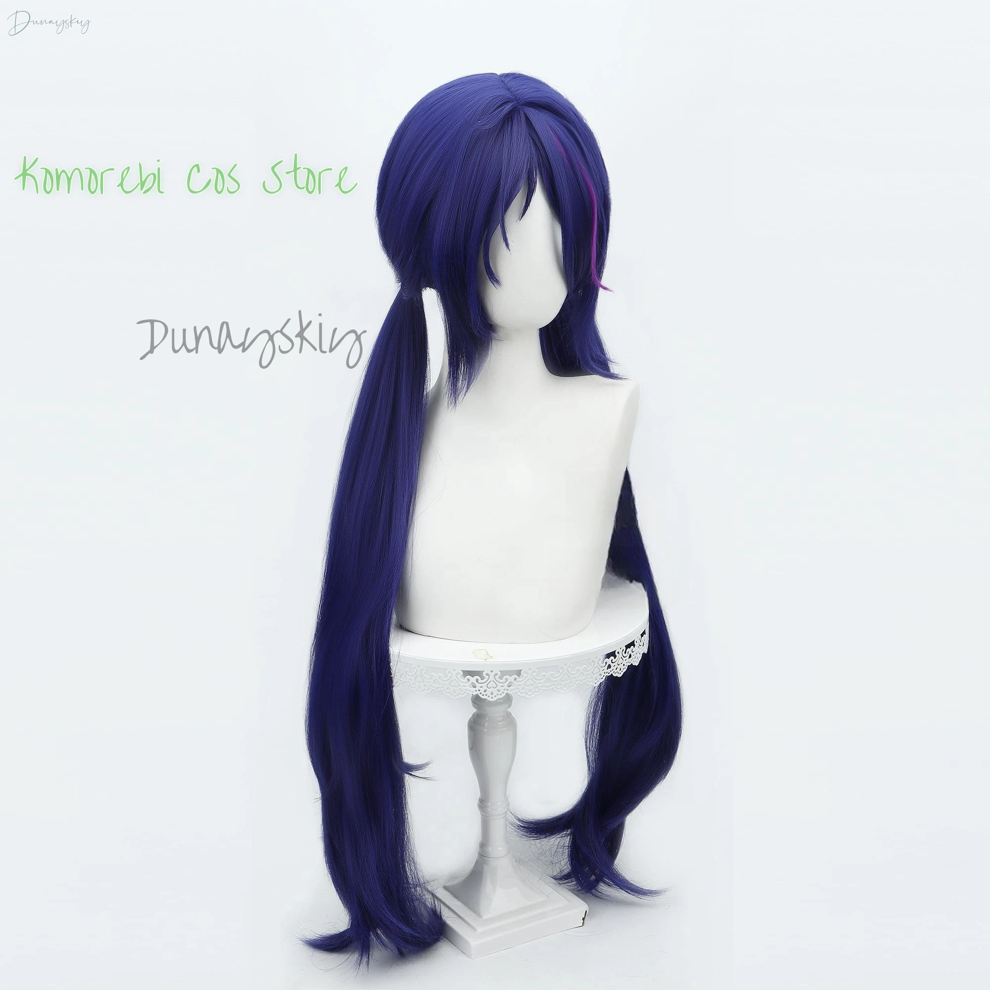 Game MiSide Crazy Mita Cosplay Wig Prop Cosplay Wig RolePlay Purple Hair Women Primary Yandere Outfit Halloween Customized