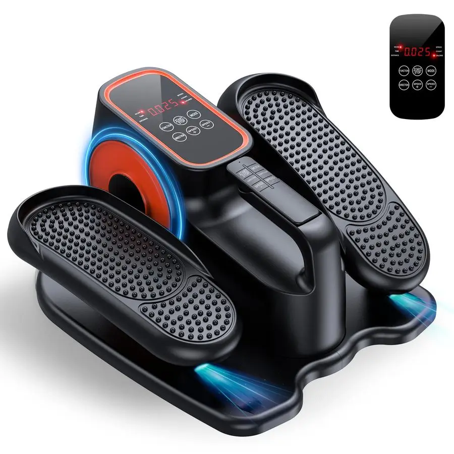 

Under Desk Elliptical, Leg Exerciser While Sitting for Seniors, Quiet Portable Electric Seated Pedal Exerciser with Customizable