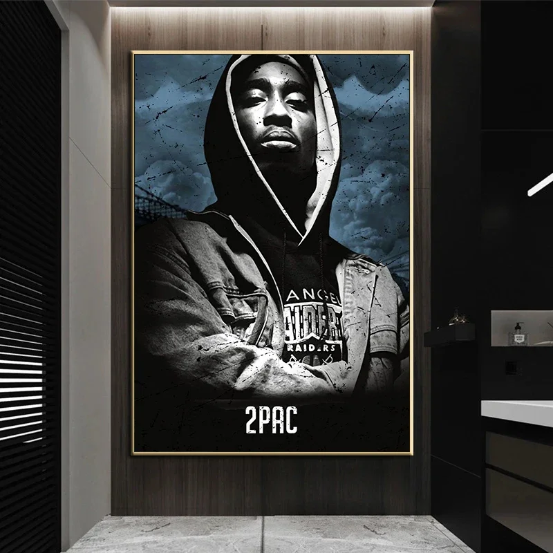 Tupac Shakur Wall Art Poster Hip Hop The B.I.G Biggie 2PAC Canvas Painting Prints Rapper Singer Picture For Living Room Decor