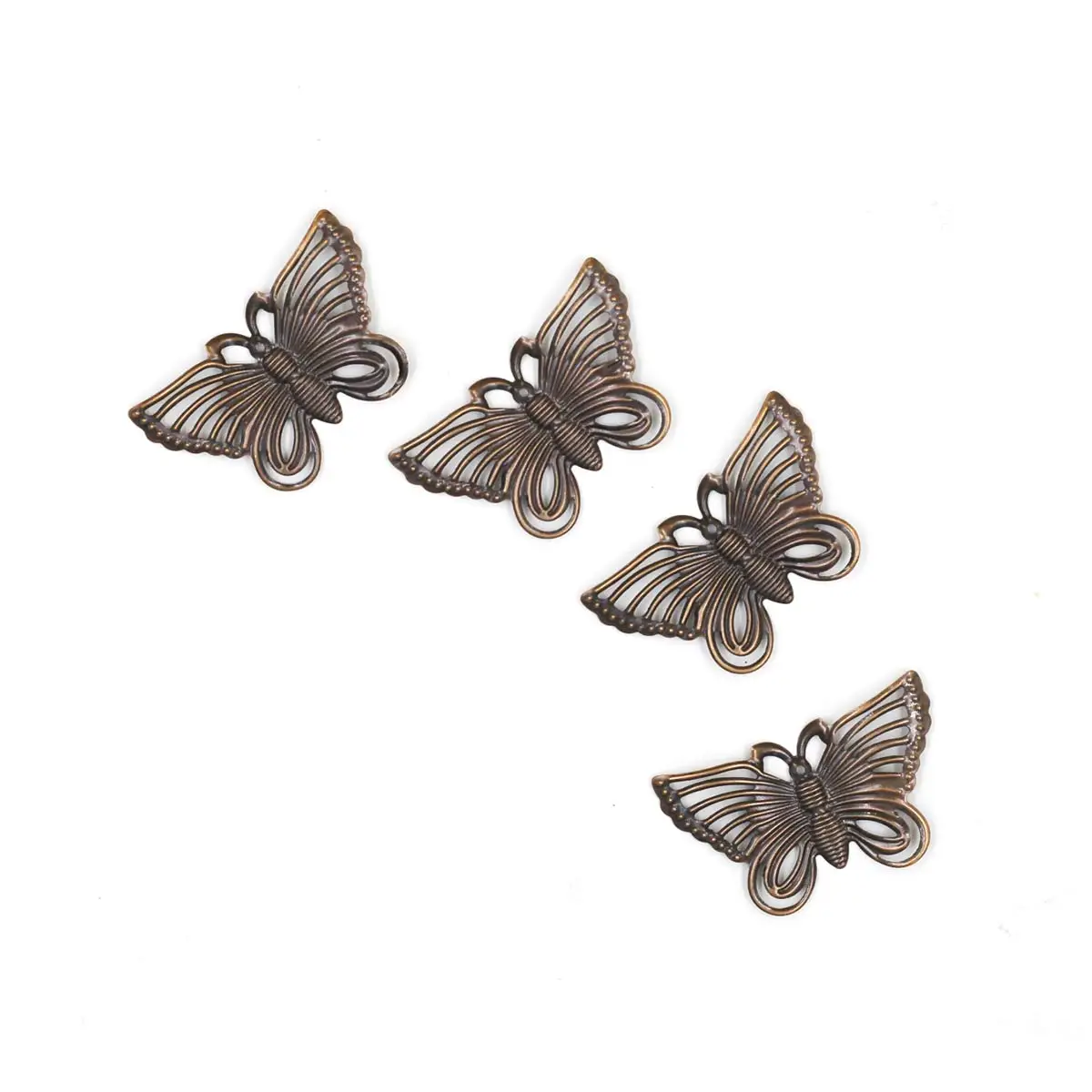 

600PCS Copper Tone Filigrane Butterfly Charm Connector Pendants 43x33mm DIY Necklace Earrings Handicrafts Decoration Accessories