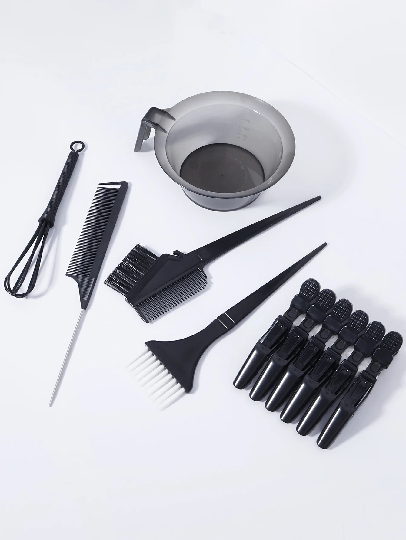 11pcs Professional Hair Dye Set with Hair Dye Brush Comb, Clip, Dye Stirrer, Suitable for Hair Salons, Special for Real Hair Wig