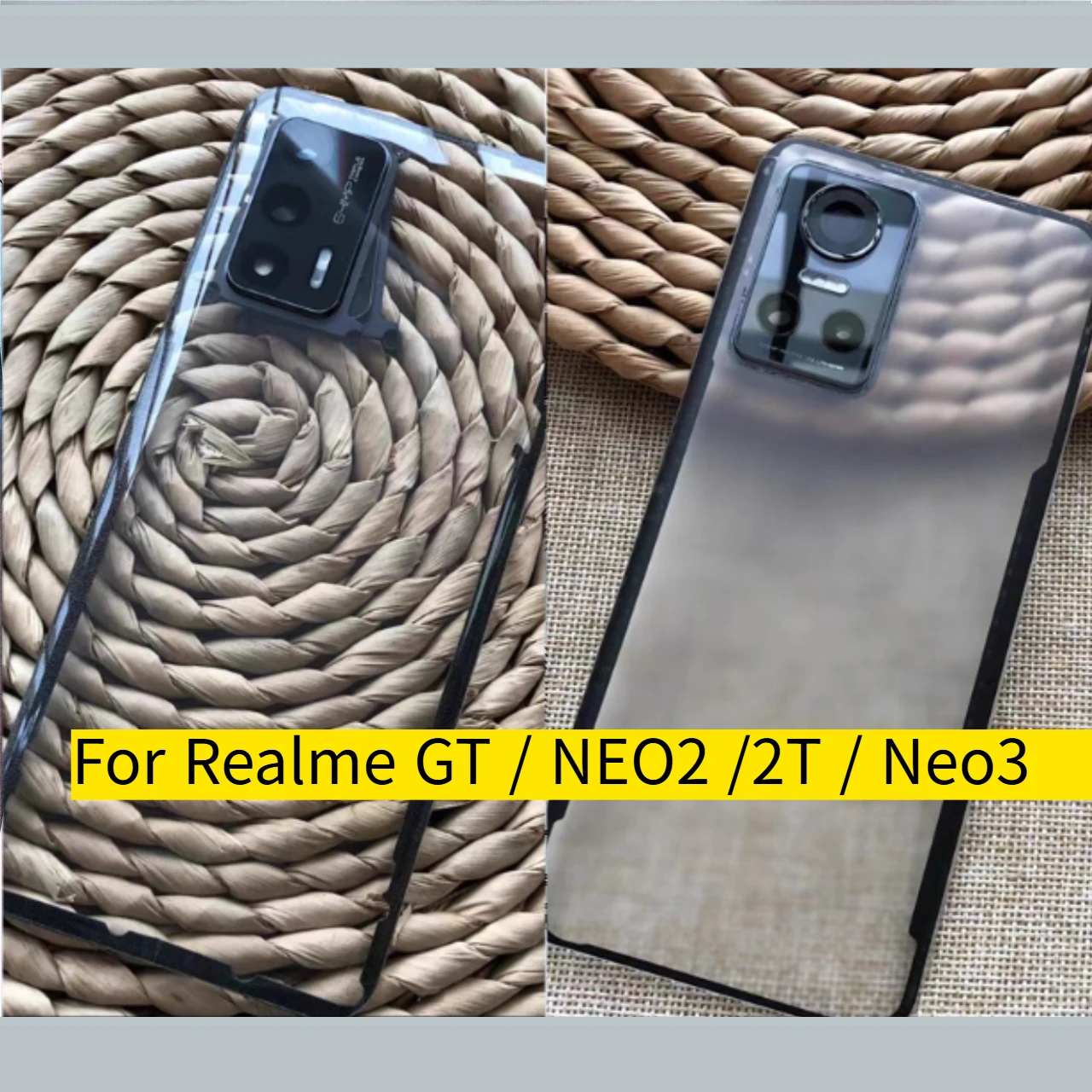 transparent Glass cover For Realme GT Neo 2 T Neo3 Back battery cover Housing Back Glass Cover Case Rear Door
