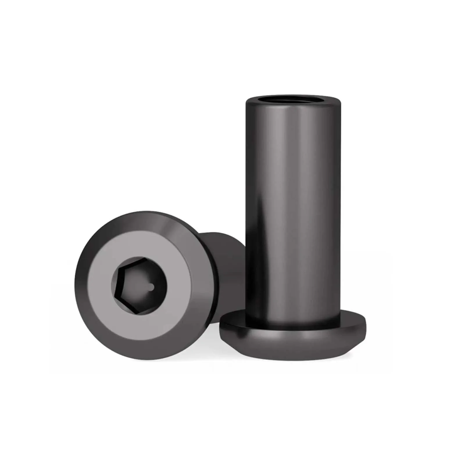 1/10Pcs M2 M3 M4 M5 M6 M8 M10 Black 304 Stainless Steel Oblique Flat Head Chamfer Furniture Hex Socket Screw Sleeve Nut