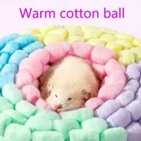 100pcs Warm Pet Bedding Balls-Absorbent Cotton Hamster Bed Spheres,Small Pet Nesting Material,Warm and Cozy Pet Bed for Hamsters