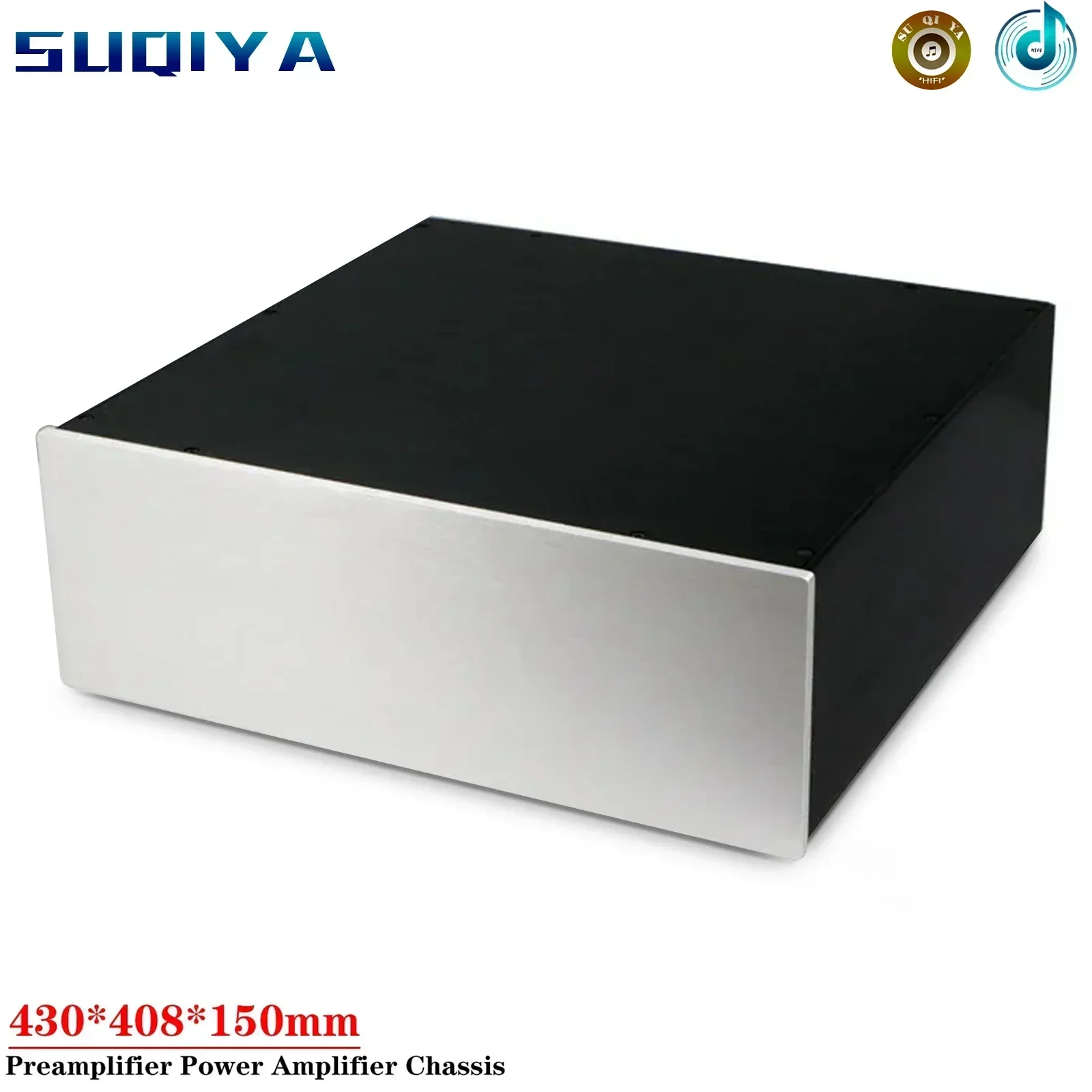 430*408*150 ミリメートル全アルミアンプシャーシエンクロージャプリアンプパワーアンプ Diy オーディオケースシェル