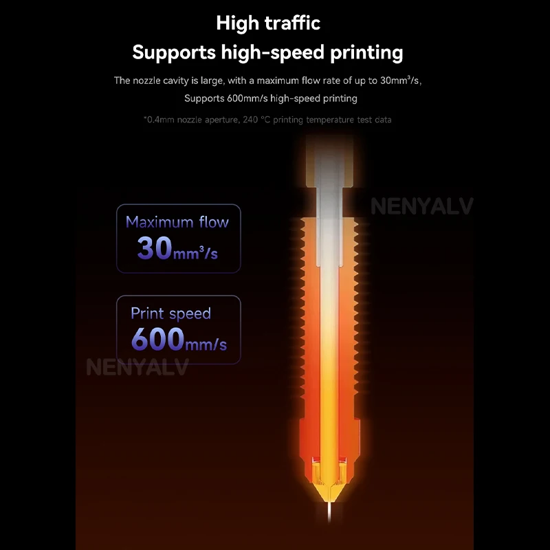 For Creality Quick-Swap Nozzle 0.2/0.4/0.6/0.8/1mm for K1 Max K1C Ender-3 V3 Hardened Steel Nozzle Upgraded High-Speed Printing