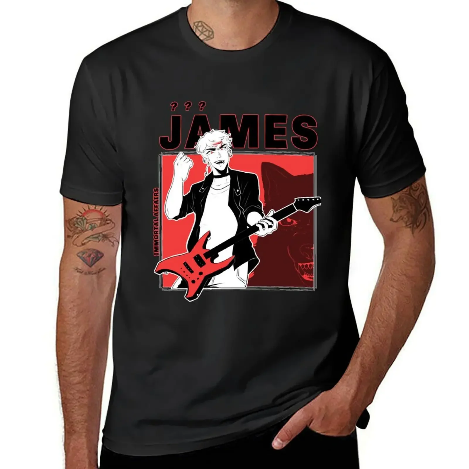 James [ IMMORTAL AFFAIRS ] T-Shirt cotton graphic tees Blouse mens plain t shirts