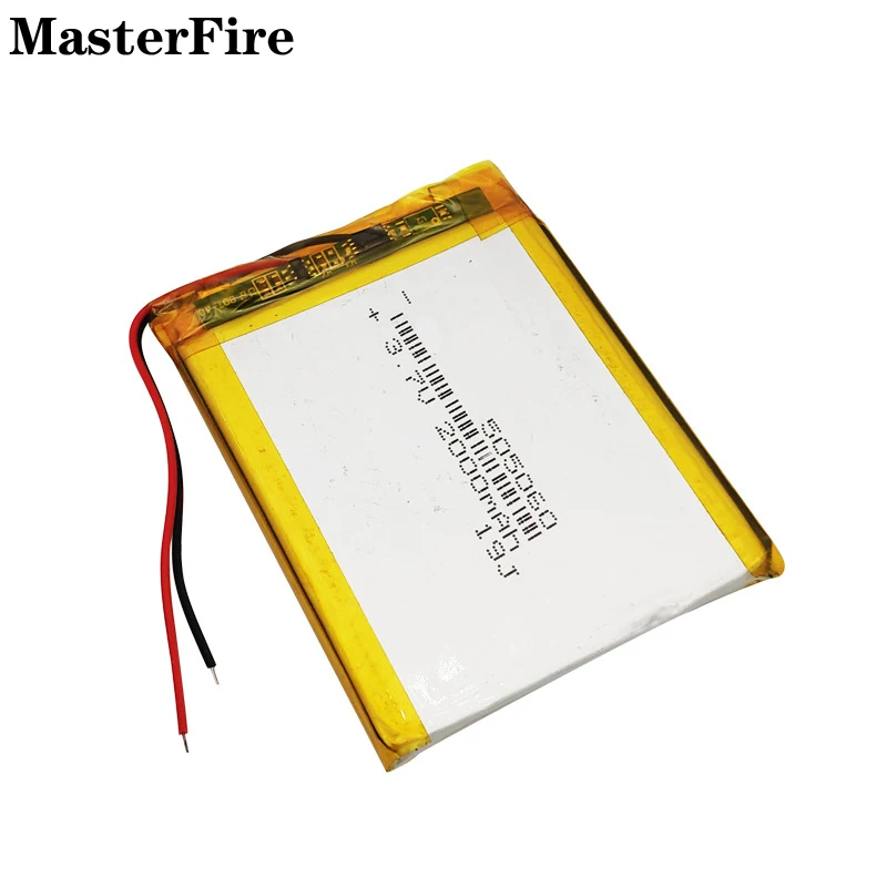 20x 3.7V 2000mah Rechargeable Lithium Polymer Battery 505060 for GPS Navigator On-board Monitor LED Light Tablet PC Batteries