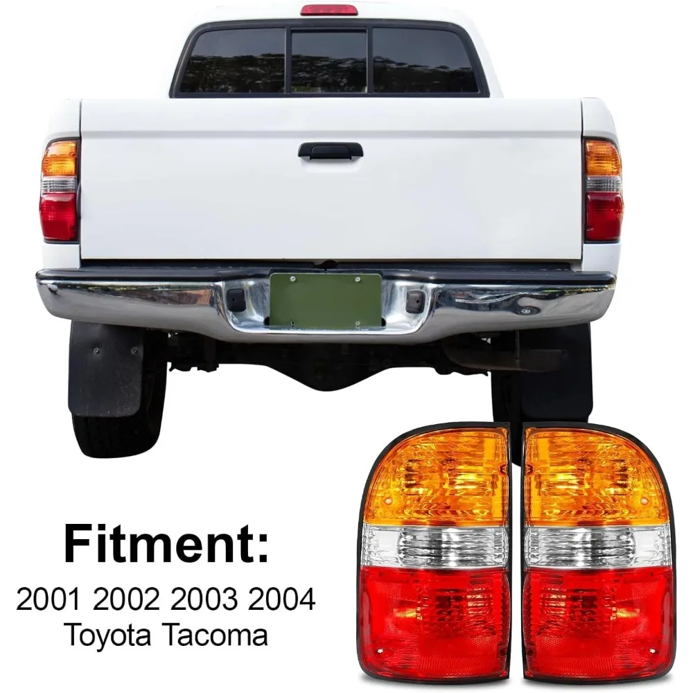 

For Toyota Tacoma 2001 - 2004 Driver Side and Left Tail Light Lamp Right Tail Light Lamp W/Halogen Bulb 8156004060 ‎TO2800139