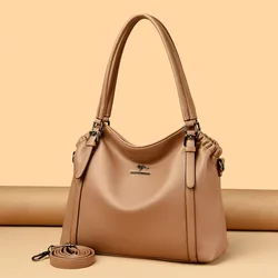 Borsa a tracolla da donna di marca genuina borse a tracolla in morbida pelle di alta qualità per donna borsa di lusso da donna Casual Tote Sac 2024