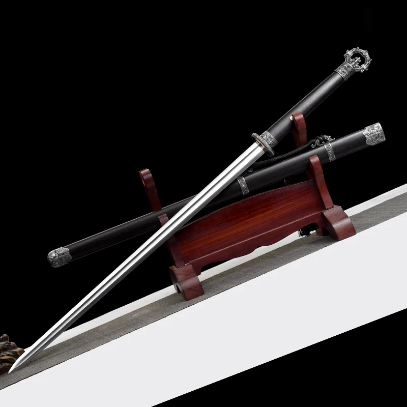 سيف تانغ الصيني 1060 شفرة فولاذية عالية الكربون حقيقي كامل تانغ حاد جاهز معركة المحارب جيان السيوف سلاح كاتاناس
