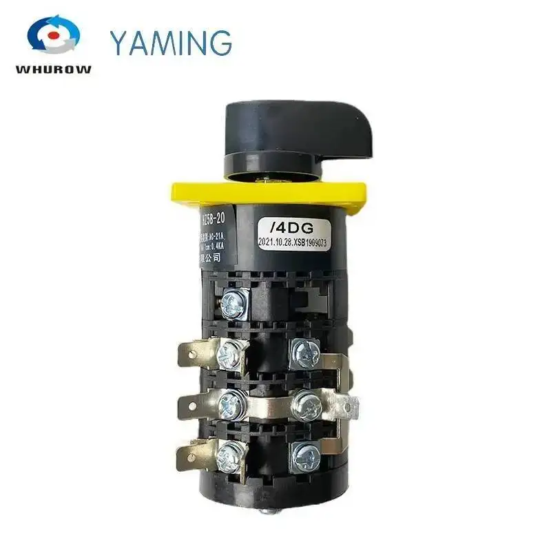 HZ5B-20/4DG Three Positions Rotary Cam Switch 4 Poles 20A Silver Contact Control Motor Gear Selector Manufacturer