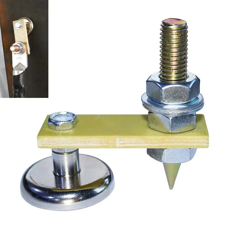 Metalworking Magnet Head Magnetic Ground Clamp Metal Plate Welding Support Tool Accessories Spotter Suction Grounding