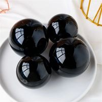 20/30/40/50mm Simple Black Obsidian Sphere Classic Exquisite Crystal Ball Large Natural Table Decorations