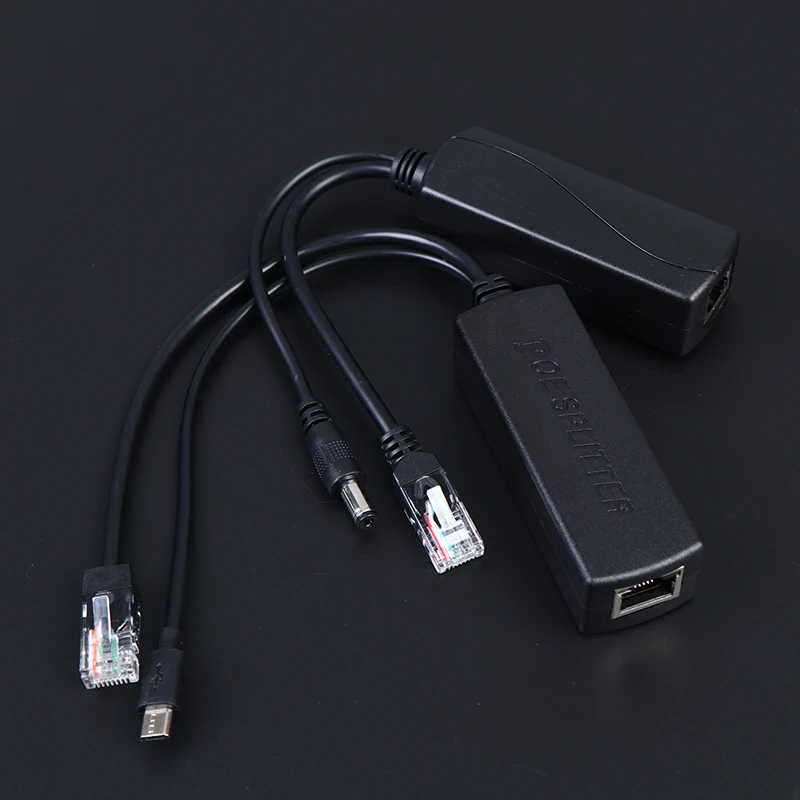 

Разветвитель POE DC48V на 5V Micro USB, адаптер-кабель для POE-разъемов, модуль питания для IP-камер, Ethernet 100M