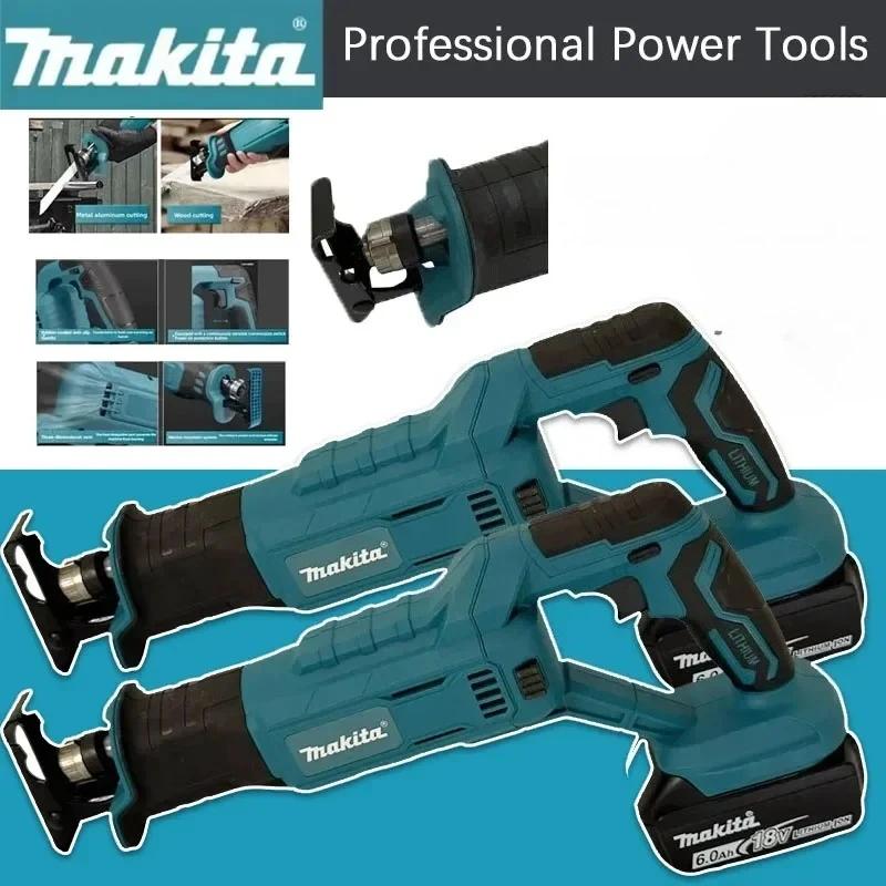 

Makita for 18v Battery Brushless Reciprocating Saw High-Power Cutting Saw Handheld Multifunctional Household Small Electric Saw