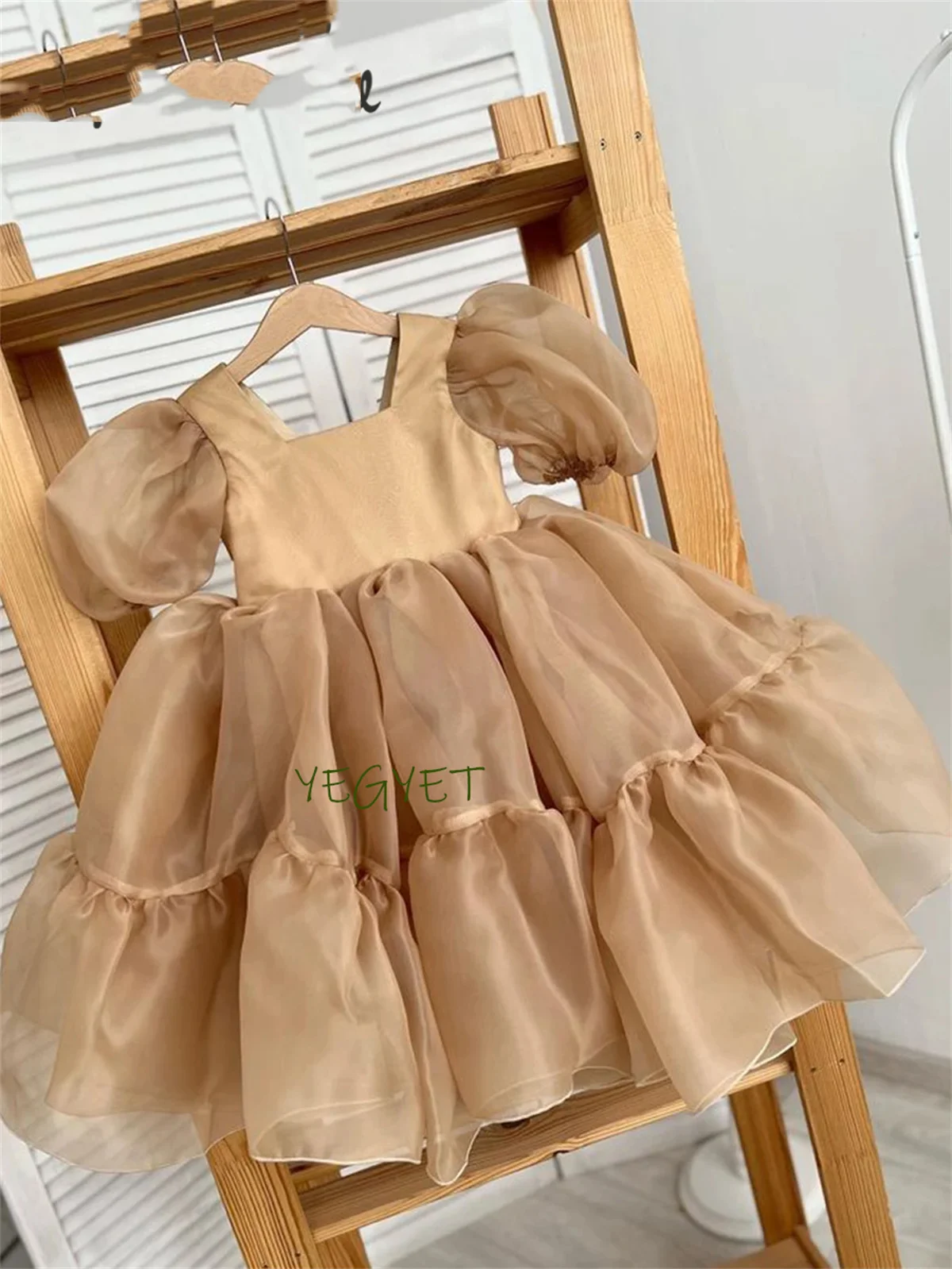 

Girl Party Dresses Ruffles Sparkly Flower Girl Dresses Puffy Kids' Dresses Cute Baby Dresses Princess Dress