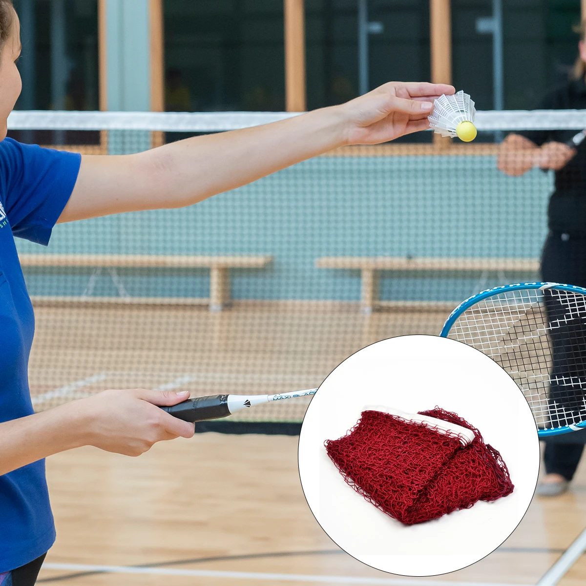 Filet de badminton professionnel, facile à transporter, pliable, standard, durable, pour entraînement sportif, tennis en plein air, volley-ball, 6,3 m x 0,76 m