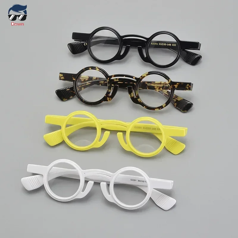 

G2291 Fashion Man Eyeglass Frames Luxury Double Beam Acetate Round Optical Eyewear Reading Glasses Woman Personalized Eyeglasses