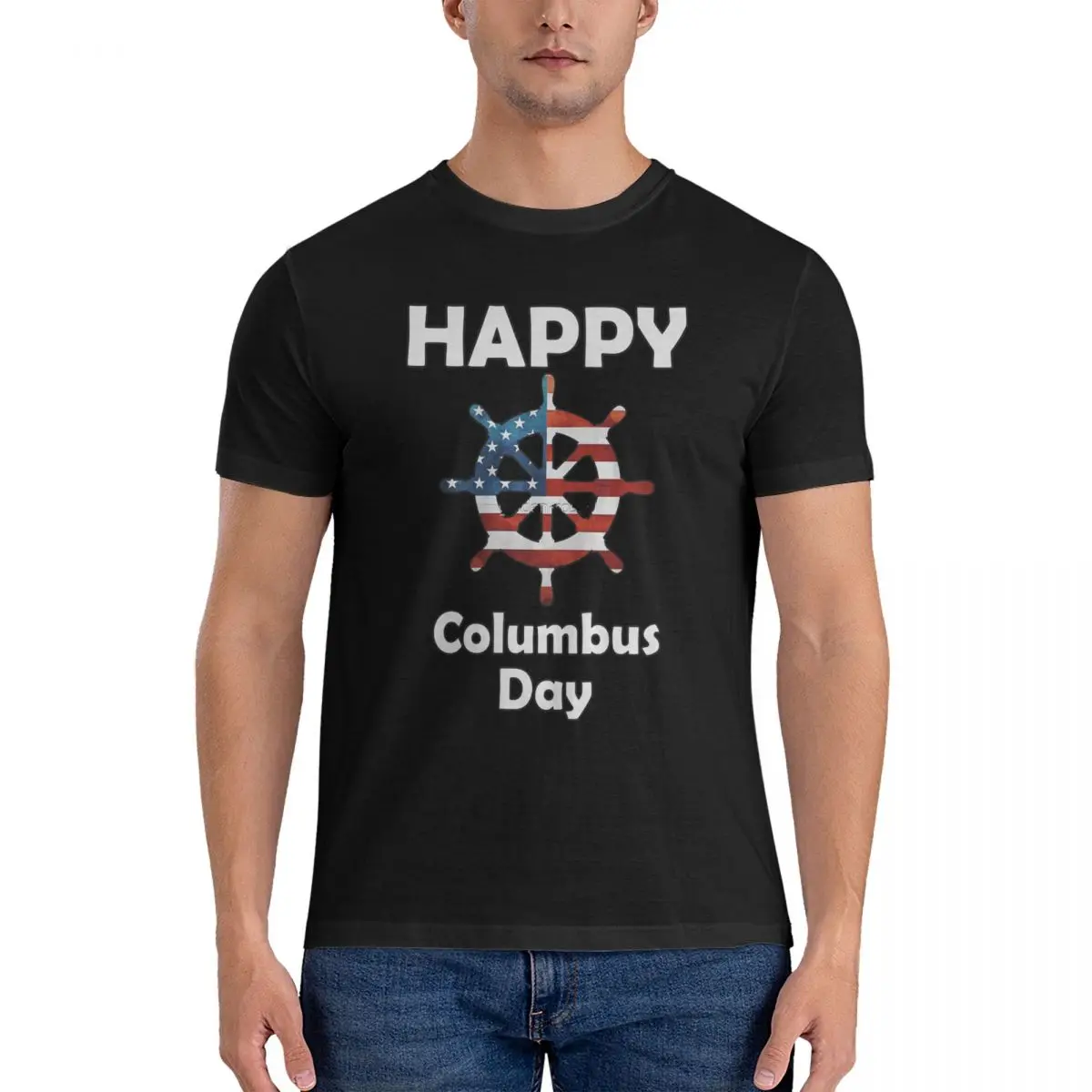 Columbus Day Men T Shirt Columbus Day Tee Shirt Round Neck T-Shirt 100% Cotton New Arrival Clothing official-website tops fugees