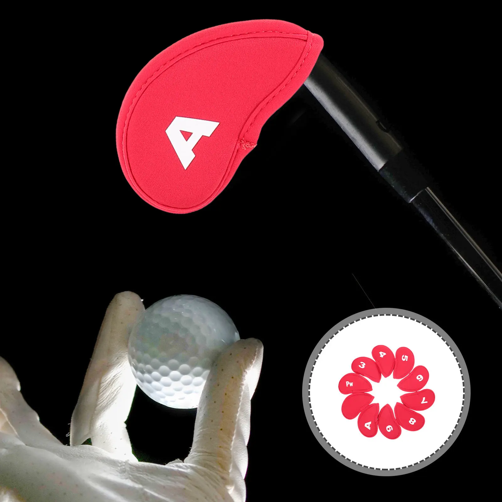 

10 шт. чехлов для головок клюшек для гольфа, портативные, прочные, защитные, профессиональные, для гольф-клубов