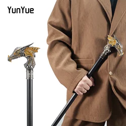 Luxury Gold Dragon Handle Fashion Walking Stick for Party Man Elegant Fashion Vintage Hand Cane Lady Dress Matching Walking Cane