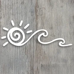 Ocean Decal Sun Decal Wave And Sun Decal Car Sticker