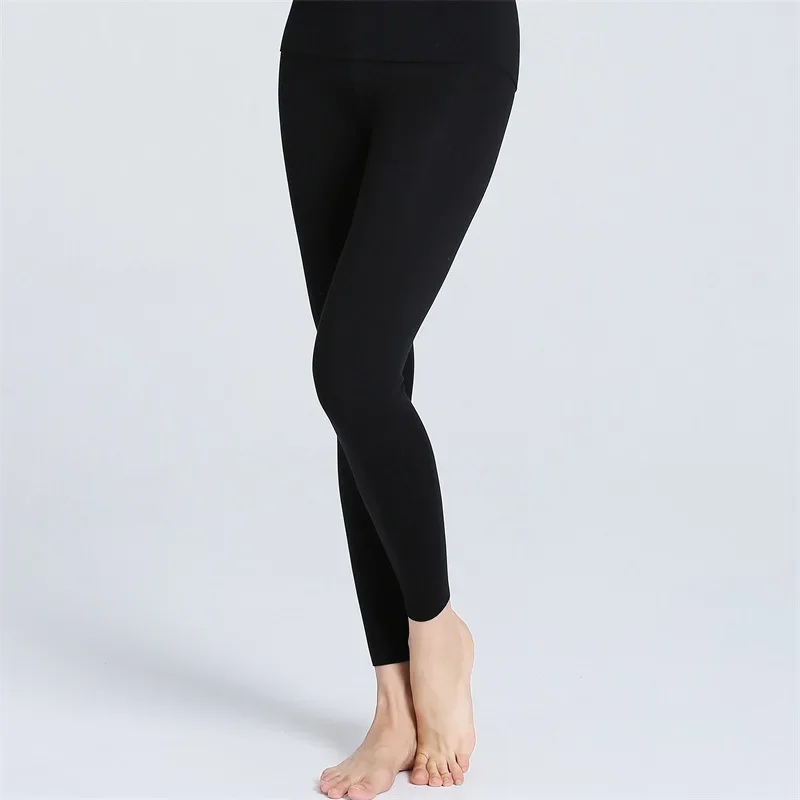 Legging bulu merah muda untuk wanita, Legging modis ukuran besar 2xl 3xl, legging termal ramping kasual musim dingin untuk wanita