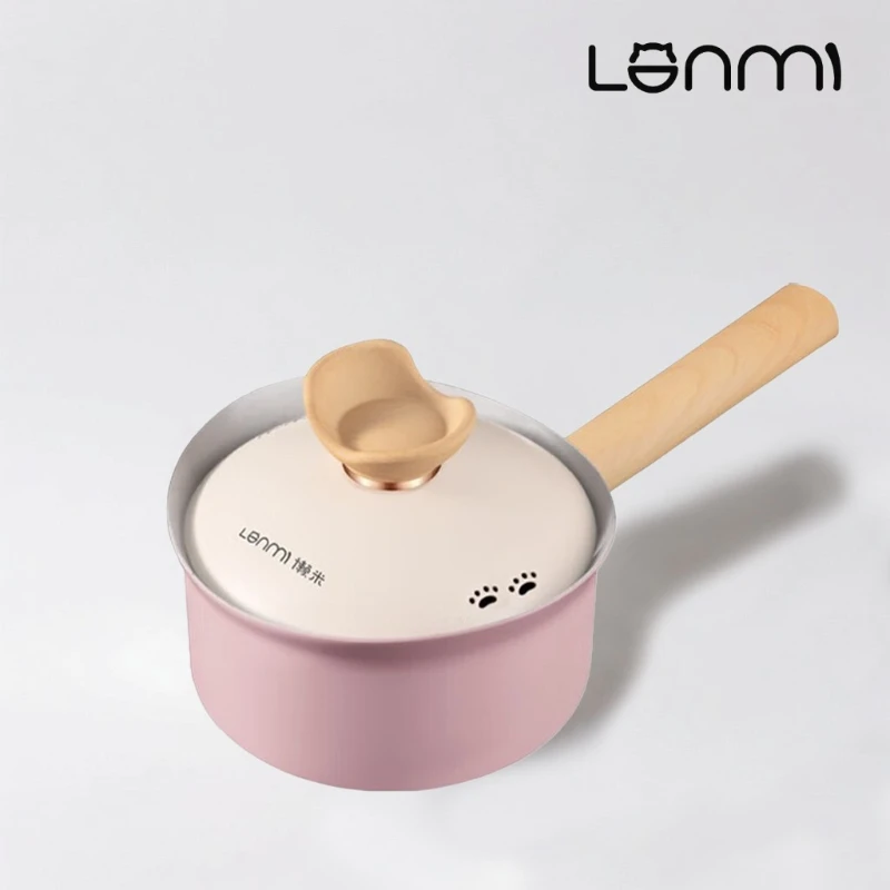 

LANMI 18cm Non Stick Milk Pot Aluminum Alloy Baby Food Pot Saucepan Heat The Milk Multi-functional Pot Easy To Clean for Home
