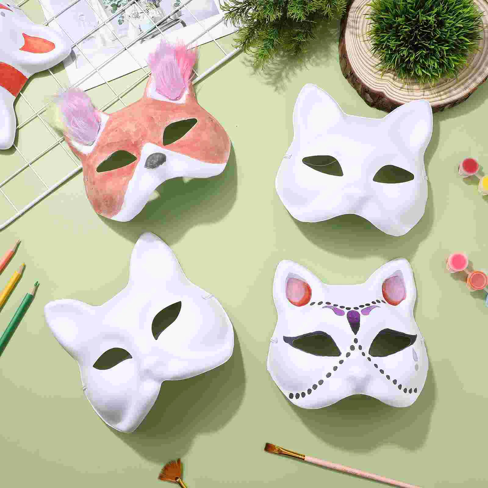 10 stuks Prom Blank Masker Kind Halloween Kostuums Opera Maskerade Papier Party Cosplay DIY Maskers