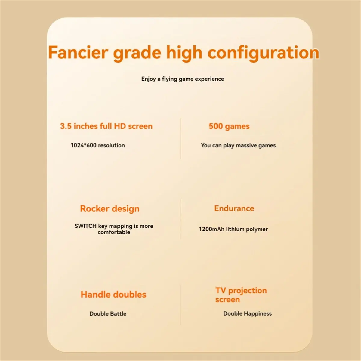 

Портативная игровая консоль Y69A 500 в 1, 3,5-дюймовая ретро-аркадная игровая консоль для детей, ностальгия по детству, красный, синий цвета