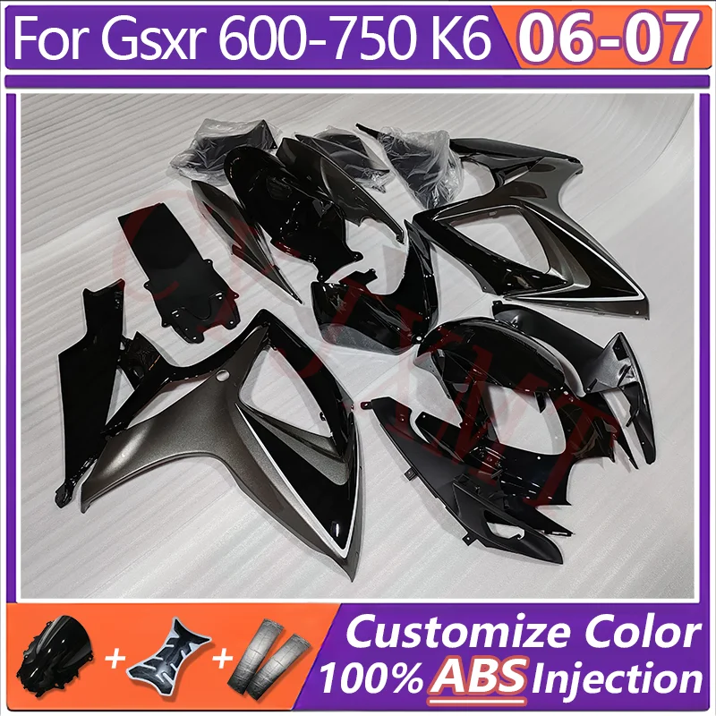 

Motorcycle Spoiler Fairing Kit for GSXR600 GSXR750 K6 2006 2007 Fairings GSXR 600 750 GSX 600R 750R 06 07 Bodyframe Cowl Housing