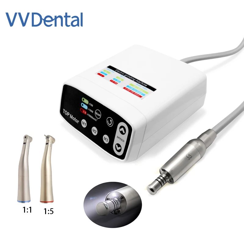 VVDental Dental Electric Micro Motor Brushless with 1:1/1:5 LED Handpiece Clinical Equipment