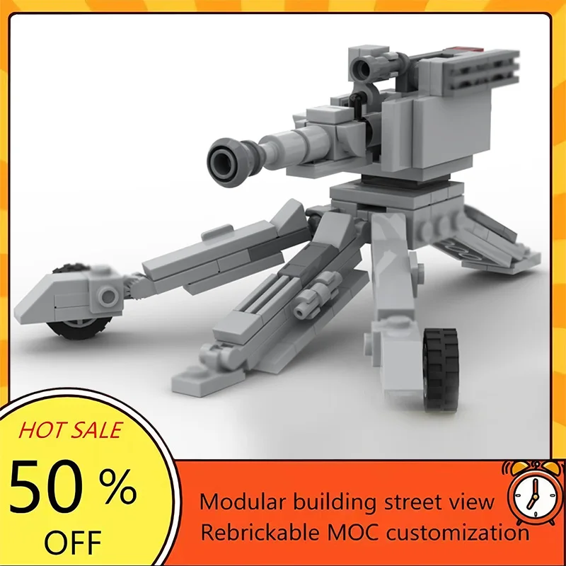 

123PCS Popular Space War Movie Model MOC Building Bricks AV-9 Wheeled Cannon Modular Technology Gifts Assemble Children Toy Suit