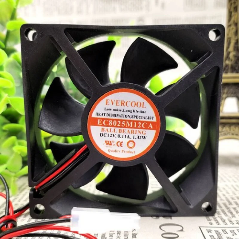 

L Высокопроизводительный охлаждающий вентилятор EC8025M12CA 12 В 0,11 А 80*80*25 мм