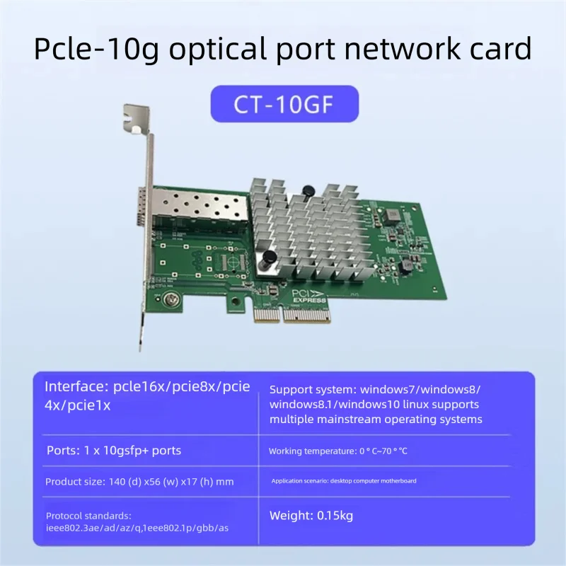 بطاقة شبكة 10 جيجا بايت، منفذ PCle