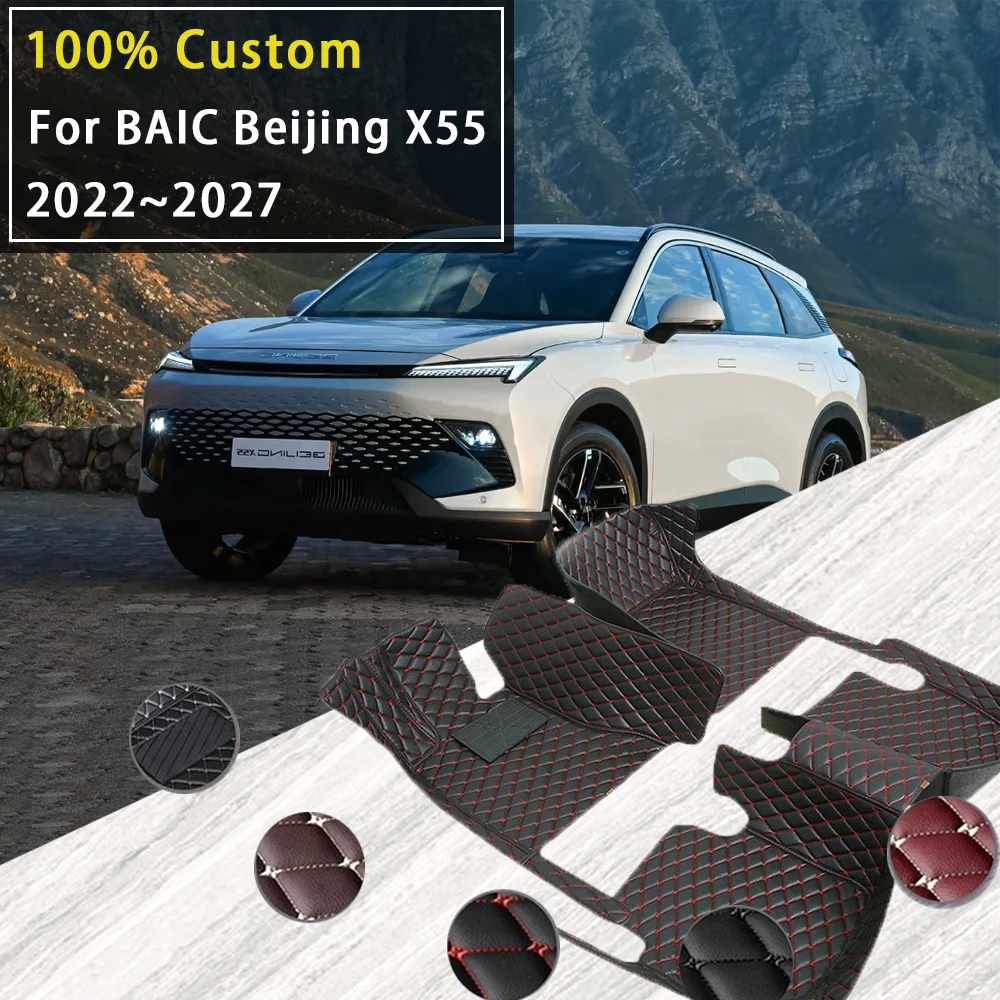 

Car Floor Mats For BAIC Beijing X55 Mofang X6 5 Tiger Six 2022~2027 Waterproof Pads Covers Floors Tapetes Para Carro Accessories