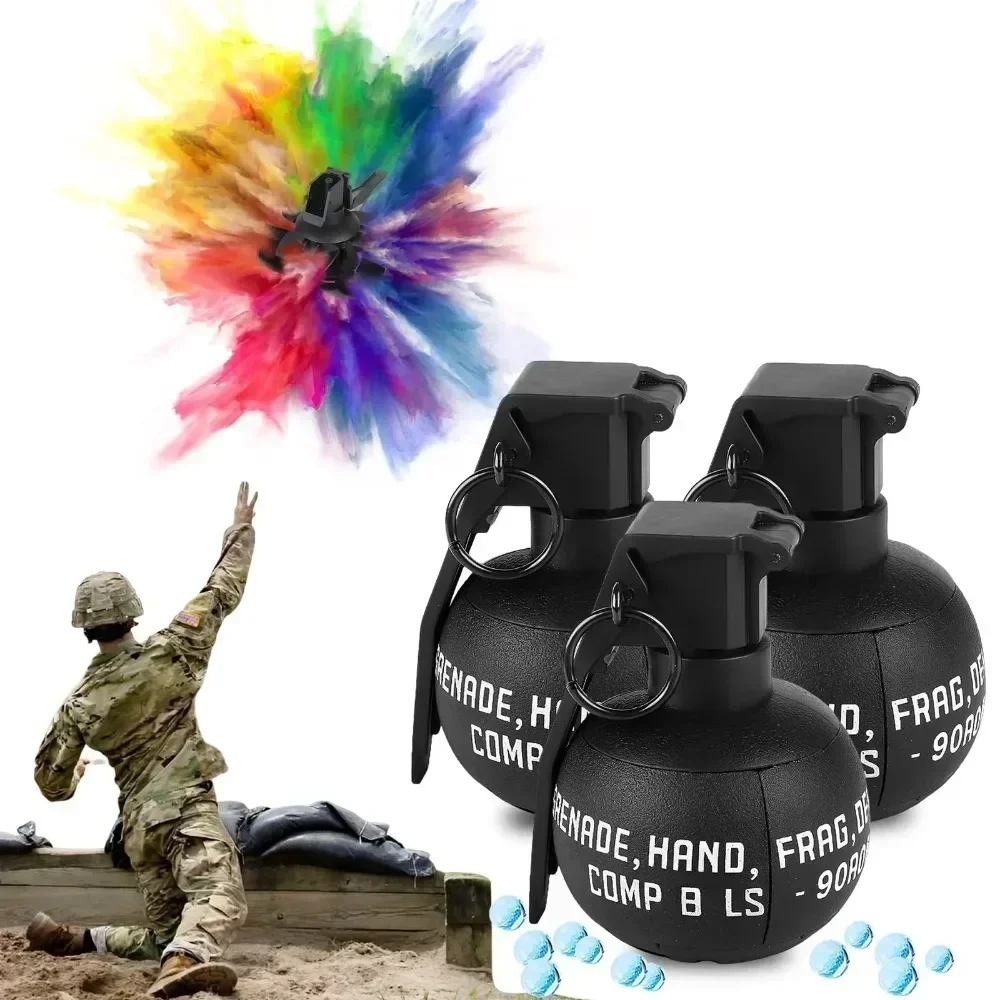 BM67 Hand Grenade Explosion Grenade Smoke Toy 1/3PCS, Nylon Grenade Model,for Airsoft Paintball Shooting.