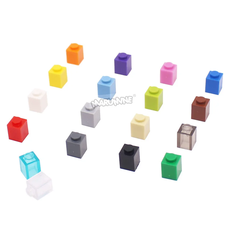 Marumine 150PCS 1x1 Dots Building Bricks MOC Blocks 3005 City Parts DIY Educational Construction Accessories Toys For Kids