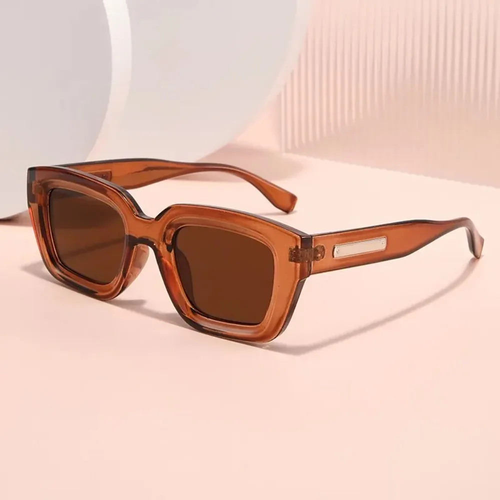 

Retro Square Frame Sunglasses Fashion Sun Glasses UV400 Eyeglasses Traver Shades Glasses Sunscreen Sunglasses