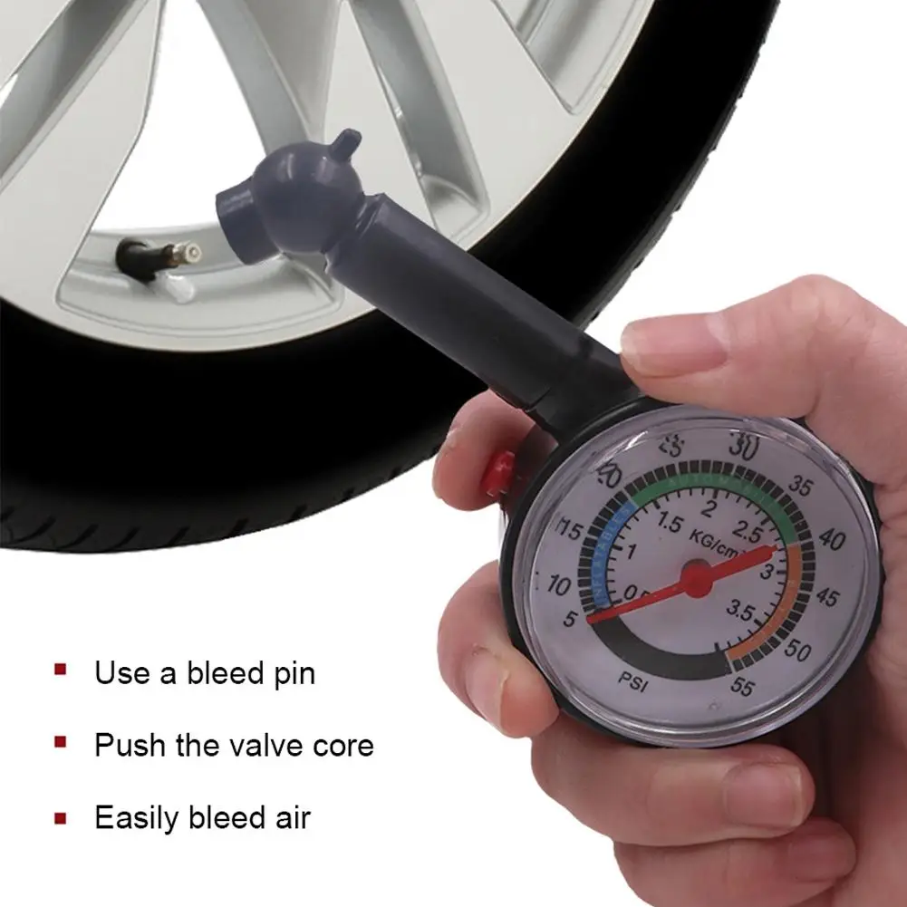 Auto Tire Inflation Pressure Gauge Measurement High Precision Meter Detector Car Tire Pressure Gauge Tyre Deflation Pointer
