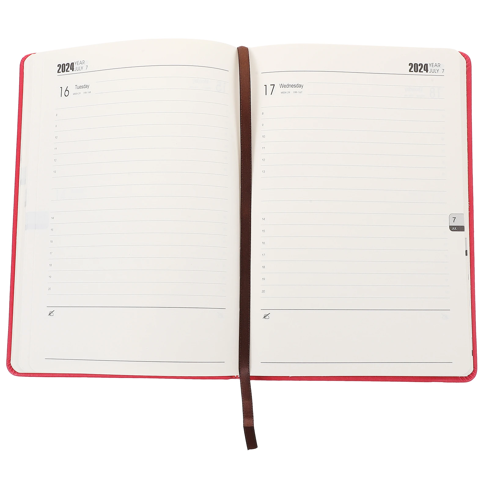 

Monthly Planner Notepad A5 Red Portable Notebook Agenda Book Travelers Office Workers Teachers Yearly Schedule Diary Writing Pad
