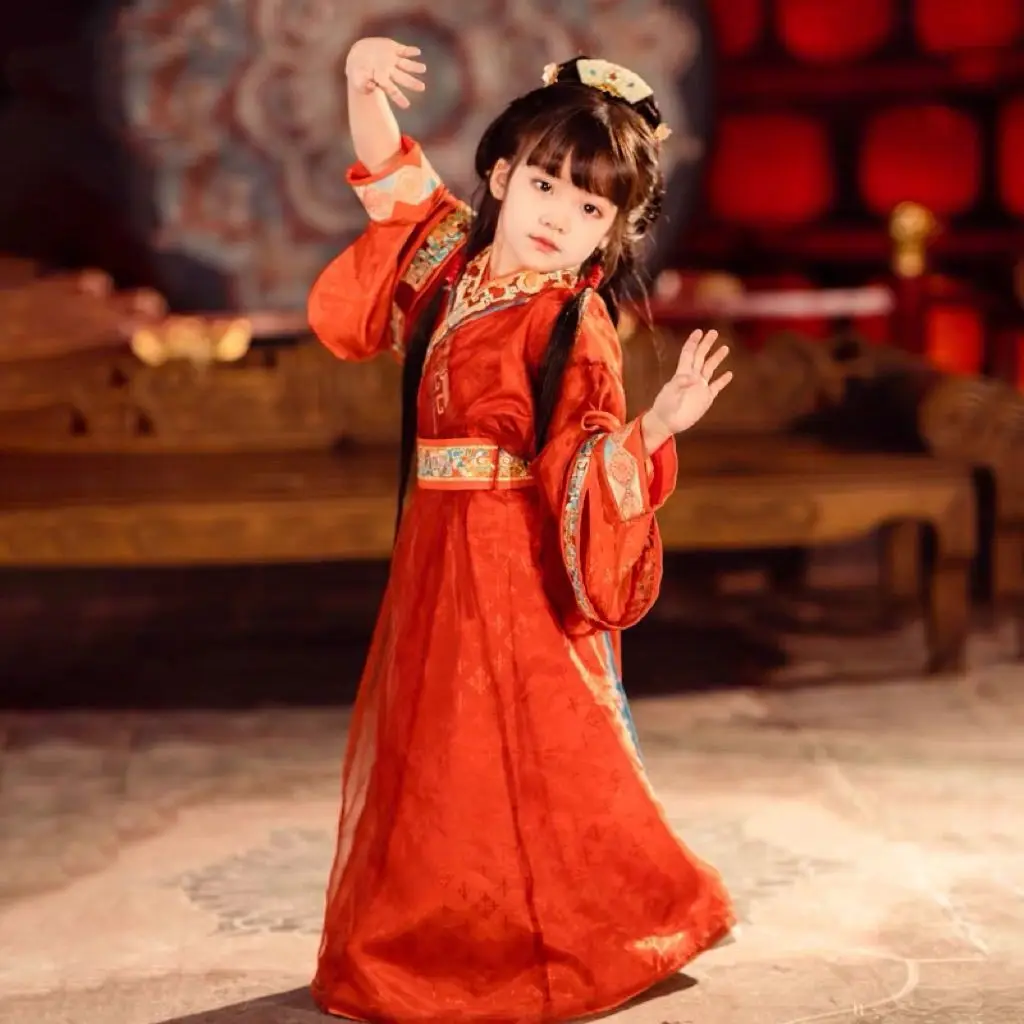 Ancient Children's Clothing Book Boy Performance Hanfu Kindergarten Children's Clothing Three Character Scripture Disciple GUI