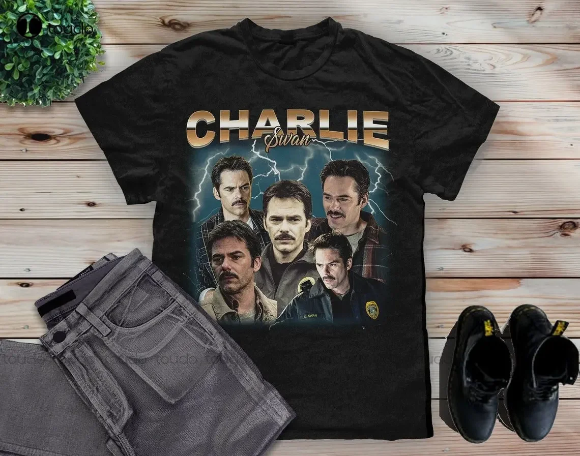 Charlie Swan T Shirt Vintage Tee Billy Burke T-Shirt Fan Made Tee Team Charlie Tee Unisex Tshirt Xs-5Xl Custom Gift Streetwear