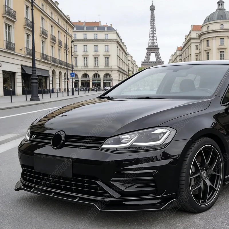 For VW Golf MK 7 7.5 GTI R R-Line 2012 2013 2014 2015 2016 2017 2018 2019 Front Bumper Lip Lower Splitter Spoiler Diffuser Trim - view 3