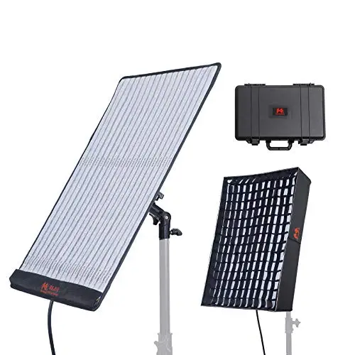 

RX-818 RGB 100W 2800K-10000K Roll-Flex LED Light with 21 Scene Modes Support APP Control with Honeycomb Grid Softbox