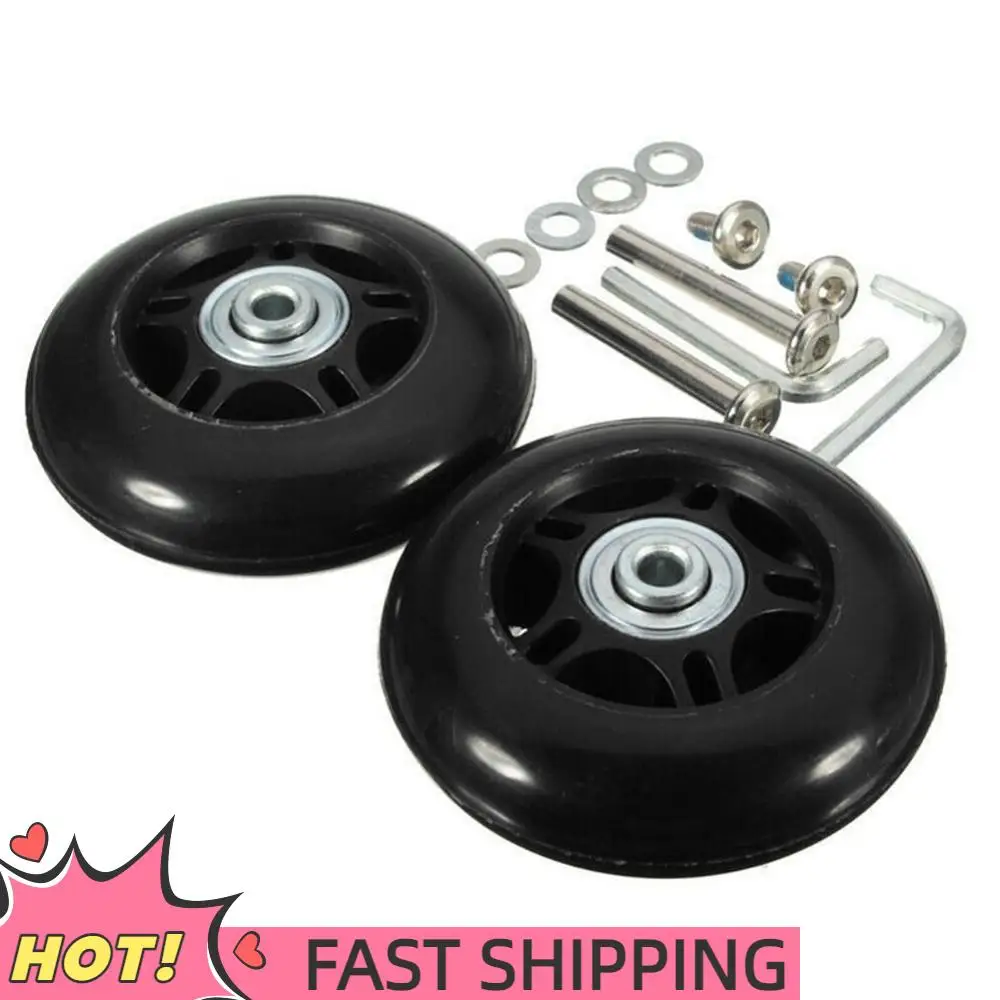 

1 пара сменных колес для чемодана, бесшумные колеса для чемодана, износостойкие колеса для чемодана, колеса, комплекты для ремонта подшипников