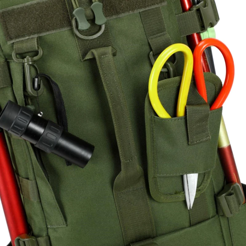 

[S]Tactical Fishing Backpack Tackle Bag With Rod Holders Fish Equipment Storage Molle Camping Hiking Outdoor Multifunctional Bag