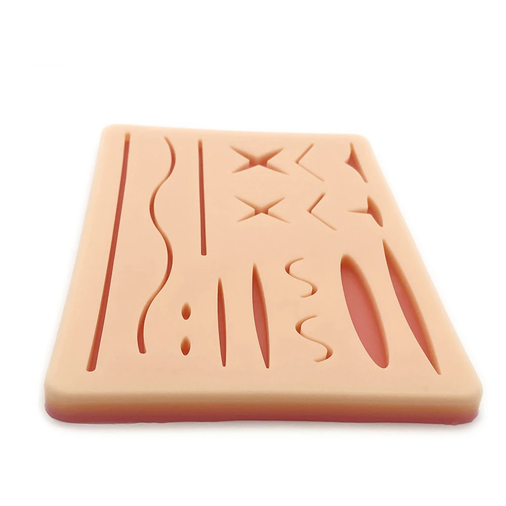 Skin Suture Model Wound Silicone Suture Pad Y Traumatic Suturing Training Pad Reusable Silicone Suture Practice Mat